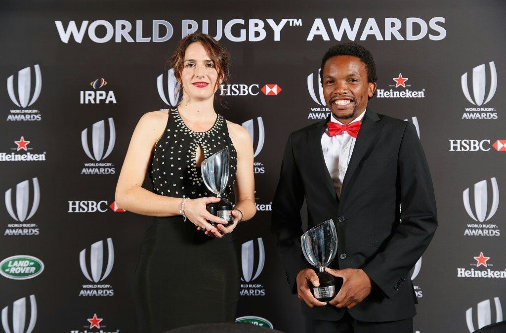 Alhambra Nievas en la entrega de los World Rugby Awards Foto: cedida por la entrevistada